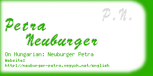 petra neuburger business card